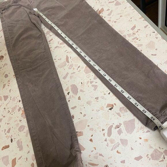 AG Adriano Goldschmied Anthropologie Stevie slim straight Ankle velvet Pants siz - Picture 5 of 9